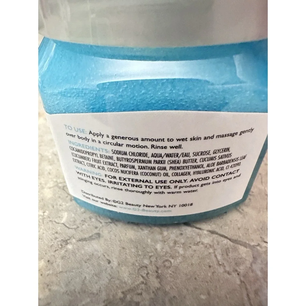 Global Beauty Care Hyaluronic Acid Body Scrub Sea Salt Cucumber 6oz‎
